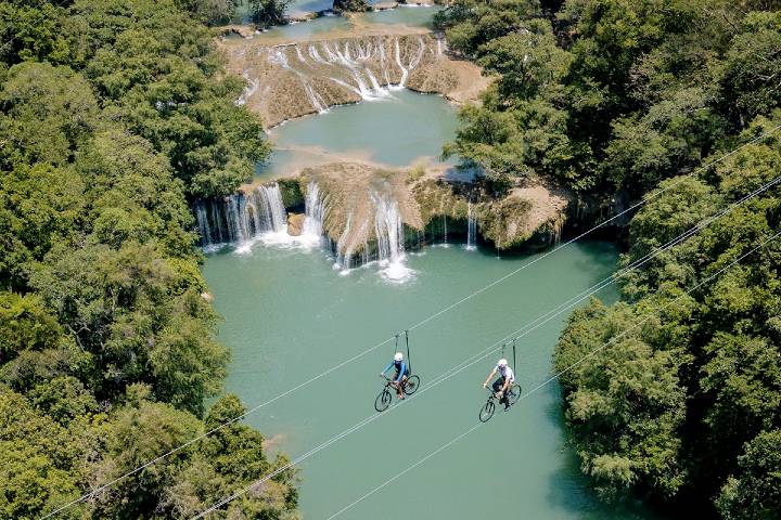 Sky Bike en Cascada de Micos Foto Turismo SLP 2