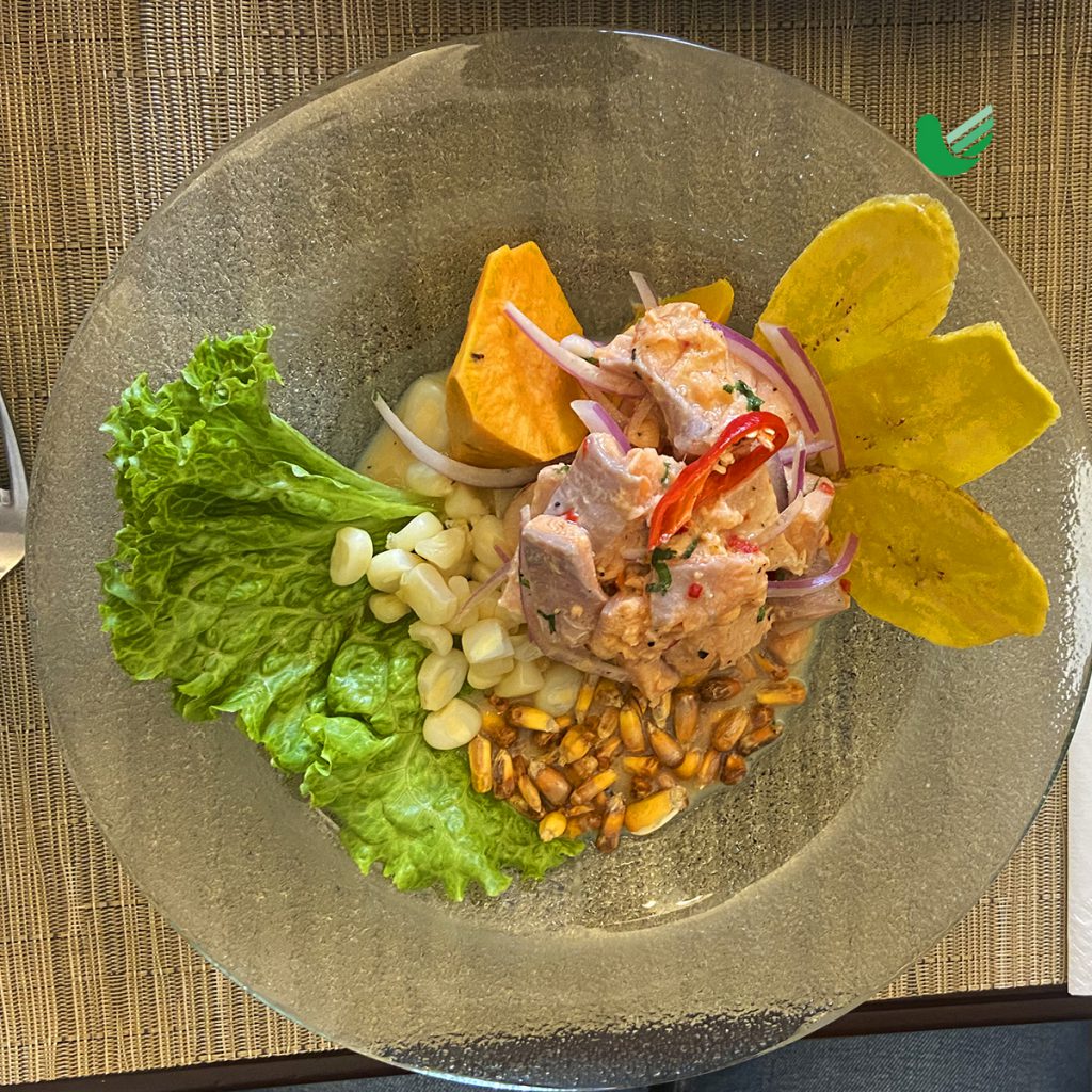 Ceviche de trucha de los andes