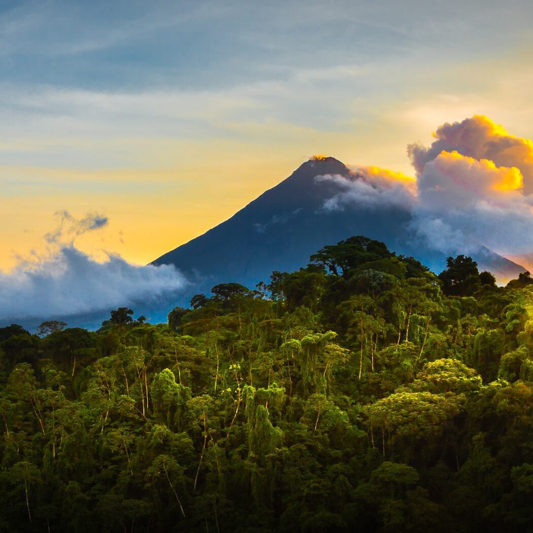 Arenal Volcano at Sunrise...A rare sight at the perfect 15 secon